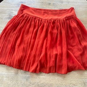 LOFT size 10 accordion orange skirt